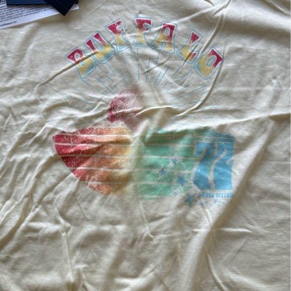 Buffalo David Bitton Jackie Crew Neck Printed Top Size Medium Women - Picture 2 of 10